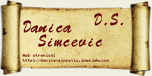 Danica Simčević vizit kartica